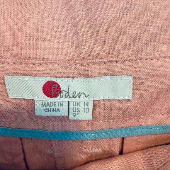 Boden St Ives Paperbag Shorts Belted Linen Cotton Blend NWT US Size 10 Preppy - Picture 8 of 15
